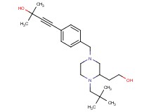 4-(4-{[4-(2,2-dimethylpropyl)-3-(2-hydroxyethyl)-1-piperazinyl]methyl}phenyl)-2-methyl-3-butyn-2-ol