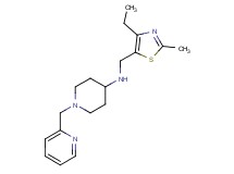 N-[(4-ethyl-2-methyl-1,3-thiazol-5-yl)methyl]-1-(pyridin-2-ylmethyl)piperidin-4-amine