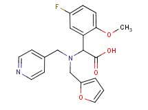 (5-fluoro-2-methoxyphenyl)[(2-furylmethyl)(pyridin-4-ylmethyl)amino]acetic acid