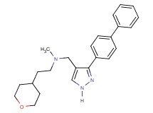 N-{[3-(4-biphenylyl)-1H-pyrazol-4-yl]methyl}-N-methyl-2-(tetrahydro-2H-pyran-4-yl)ethanamine