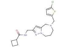 N-({5-[(5-chloro-2-thienyl)methyl]-5,6,7,8-tetrahydro-4H-pyrazolo[1,5-a][1,4]diazepin-2-yl}methyl)cyclobutanecarboxamide