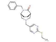 (1S*,5R*)-6-benzyl-3-{[2-(ethylthio)pyrimidin-5-yl]methyl}-3,6-diazabicyclo[3.2.2]nonan-7-one