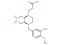 3-[(4aR*,7aS*)-4-(4-methoxy-3-methylbenzyl)-6,6-dioxidohexahydrothieno[3,4-b]pyrazin-1(2H)-yl]propanoic acid