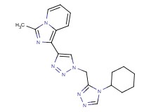 1-{1-[(4-cyclohexyl-4H-1,2,4-triazol-3-yl)methyl]-1H-1,2,3-triazol-4-yl}-3-methylimidazo[1,5-a]pyridine