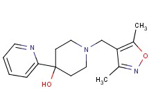 1-[(3,5-dimethyl-4-isoxazolyl)methyl]-4-(2-pyridinyl)-4-piperidinol bis(trifluoroacetate) (salt)