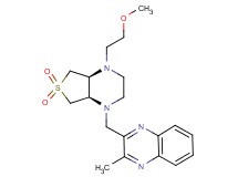 2-{[(4aS*,7aR*)-4-(2-methoxyethyl)-6,6-dioxidohexahydrothieno[3,4-b]pyrazin-1(2H)-yl]methyl}-3-methylquinoxaline