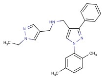 1-[1-(2,5-dimethylphenyl)-3-phenyl-1H-pyrazol-4-yl]-N-[(1-ethyl-1H-pyrazol-4-yl)methyl]methanamine