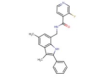 N-[(3,5-dimethyl-2-phenyl-1H-indol-7-yl)methyl]-3-fluoroisonicotinamide