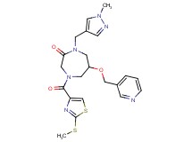 1-[(1-methyl-1H-pyrazol-4-yl)methyl]-4-{[2-(methylthio)-1,3-thiazol-4-yl]carbonyl}-6-(3-pyridinylmethoxy)-1,4-diazepan-2-one