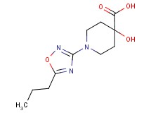 4-hydroxy-1-(5-propyl-1,2,4-oxadiazol-3-yl)piperidine-4-carboxylic acid