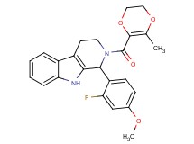 1-(2-fluoro-4-methoxyphenyl)-2-[(3-methyl-5,6-dihydro-1,4-dioxin-2-yl)carbonyl]-2,3,4,9-tetrahydro-1H-beta-carboline