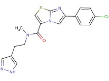 6-(4-chlorophenyl)-N-methyl-N-[2-(1H-pyrazol-4-yl)ethyl]imidazo[2,1-b][1,3]thiazole-3-carboxamide
