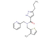 N-[(3-methyl-2-thienyl)methyl]-3-propyl-N-(pyridin-2-ylmethyl)-1H-pyrazole-5-carboxamide