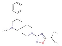 9-(5-isopropyl-1,2,4-oxadiazol-3-yl)-2-methyl-4-phenyl-2,9-diazaspiro[5.5]undecane