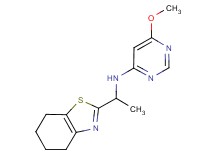 6-methoxy-N-[1-(4,5,6,7-tetrahydro-1,3-benzothiazol-2-yl)ethyl]pyrimidin-4-amine