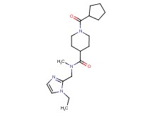 1-(cyclopentylcarbonyl)-N-[(1-ethyl-1H-imidazol-2-yl)methyl]-N-methyl-4-piperidinecarboxamide