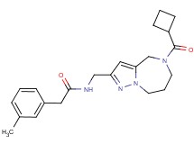 N-{[5-(cyclobutylcarbonyl)-5,6,7,8-tetrahydro-4H-pyrazolo[1,5-a][1,4]diazepin-2-yl]methyl}-2-(3-methylphenyl)acetamide