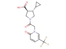 (3S*,4S*)-4-cyclopropyl-1-{[2-oxo-5-(trifluoromethyl)-1(2H)-pyridinyl]acetyl}-3-pyrrolidinecarboxylic acid