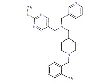 1-[1-(2-methylbenzyl)-4-piperidinyl]-N-{[2-(methylthio)-5-pyrimidinyl]methyl}-N-(3-pyridinylmethyl)methanamine