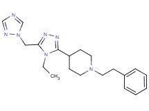 4-[4-ethyl-5-(1H-1,2,4-triazol-1-ylmethyl)-4H-1,2,4-triazol-3-yl]-1-(2-phenylethyl)piperidine