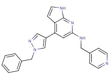 4-(1-benzyl-1H-pyrazol-4-yl)-N-(pyridin-4-ylmethyl)-1H-pyrrolo[2,3-b]pyridin-6-amine