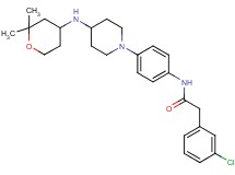 2-(3-chlorophenyl)-N-(4-{4-[(2,2-dimethyltetrahydro-2H-pyran-4-yl)amino]-1-piperidinyl}phenyl)acetamide