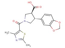 (3S*,4R*)-4-(1,3-benzodioxol-5-yl)-1-[(2,4-dimethyl-1,3-thiazol-5-yl)carbonyl]pyrrolidine-3-carboxylic acid