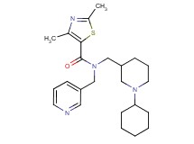 N-[(1-cyclohexyl-3-piperidinyl)methyl]-2,4-dimethyl-N-(3-pyridinylmethyl)-1,3-thiazole-5-carboxamide