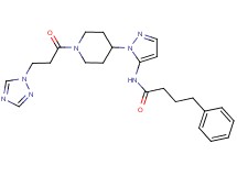 4-phenyl-N-(1-{1-[3-(1H-1,2,4-triazol-1-yl)propanoyl]-4-piperidinyl}-1H-pyrazol-5-yl)butanamide