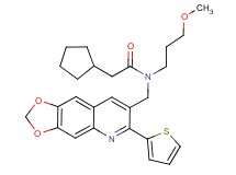 2-cyclopentyl-N-(3-methoxypropyl)-N-{[6-(2-thienyl)[1,3]dioxolo[4,5-g]quinolin-7-yl]methyl}acetamide