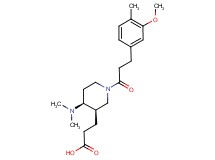 3-{(3R*,4S*)-4-(dimethylamino)-1-[3-(3-methoxy-4-methylphenyl)propanoyl]piperidin-3-yl}propanoic acid