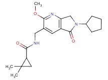 N-[(6-cyclopentyl-2-methoxy-5-oxo-6,7-dihydro-5H-pyrrolo[3,4-b]pyridin-3-yl)methyl]-2,2-dimethylcyclopropanecarboxamide