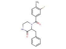3-benzyl-4-(3-fluoro-4-methylbenzoyl)-2-piperazinone