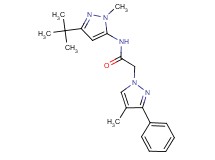 N-(3-tert-butyl-1-methyl-1H-pyrazol-5-yl)-2-(4-methyl-3-phenyl-1H-pyrazol-1-yl)acetamide