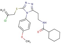 N-{2-[5-[(2-chloro-2-propen-1-yl)thio]-4-(4-methoxyphenyl)-4H-1,2,4-triazol-3-yl]ethyl}cyclohexanecarboxamide