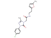 2-[1-(4-chlorophenyl)-3-methyl-5-oxo-1,5-dihydro-4H-1,2,4-triazol-4-yl]-N-[2-(5-methyl-2-furyl)ethyl]acetamide