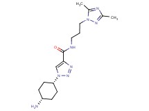 1-(cis-4-aminocyclohexyl)-N-[3-(3,5-dimethyl-1H-1,2,4-triazol-1-yl)propyl]-1H-1,2,3-triazole-4-carboxamide
