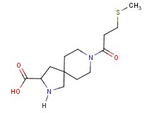 8-[3-(methylthio)propanoyl]-2,8-diazaspiro[4.5]decane-3-carboxylic acid
