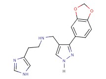 N-{[3-(1,3-benzodioxol-5-yl)-1H-pyrazol-4-yl]methyl}-2-(1H-imidazol-4-yl)ethanamine