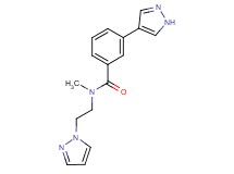 N-methyl-3-(1H-pyrazol-4-yl)-N-[2-(1H-pyrazol-1-yl)ethyl]benzamide