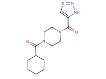 1-(cyclohexylcarbonyl)-4-(1H-1,2,3-triazol-5-ylcarbonyl)piperazine