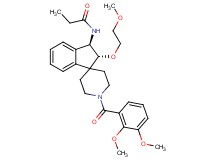 N-[(2R*,3R*)-1'-(2,3-dimethoxybenzoyl)-2-(2-methoxyethoxy)-2,3-dihydrospiro[indene-1,4'-piperidin]-3-yl]propanamide