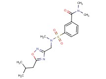 3-{[[(5-isobutyl-1,2,4-oxadiazol-3-yl)methyl](methyl)amino]sulfonyl}-N,N-dimethylbenzamide