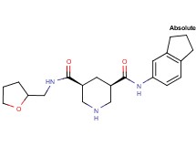 (3R,5S)-N-(2,3-dihydro-1H-inden-5-yl)-N'-(tetrahydro-2-furanylmethyl)-3,5-piperidinedicarboxamide