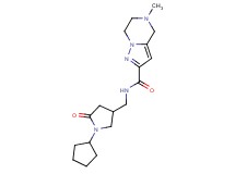 N-[(1-cyclopentyl-5-oxopyrrolidin-3-yl)methyl]-5-methyl-4,5,6,7-tetrahydropyrazolo[1,5-a]pyrazine-2-carboxamide