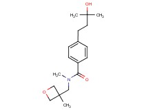 4-(3-hydroxy-3-methylbutyl)-N-methyl-N-[(3-methyl-3-oxetanyl)methyl]benzamide