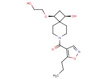 (1R*,3S*)-3-(2-hydroxyethoxy)-7-[(5-propyl-4-isoxazolyl)carbonyl]-7-azaspiro[3.5]nonan-1-ol