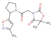 5,5-dimethyl-3-{2-[2-(3-methylisoxazol-5-yl)pyrrolidin-1-yl]-2-oxoethyl}-1,3-oxazolidine-2,4-dione