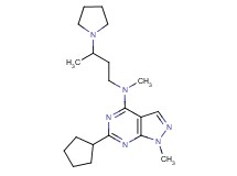 6-cyclopentyl-N,1-dimethyl-N-[3-(1-pyrrolidinyl)butyl]-1H-pyrazolo[3,4-d]pyrimidin-4-amine