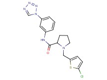 1-[(5-chloro-2-thienyl)methyl]-N-[3-(1H-tetrazol-1-yl)phenyl]prolinamide